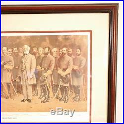 LEE AND HIS GENERALS Civil War Confederate Robert E Lee MATTHEWS FRAMED ART