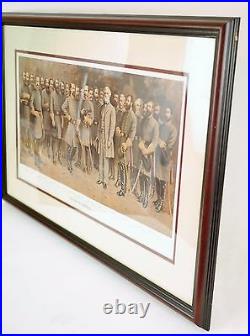 LEE AND HIS GENERALS Civil War Confederate Robert E Lee MATTHEWS FRAMED ART 30