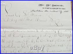 Louisiana Union & Confederate Burial CIVIL War Report & Letter