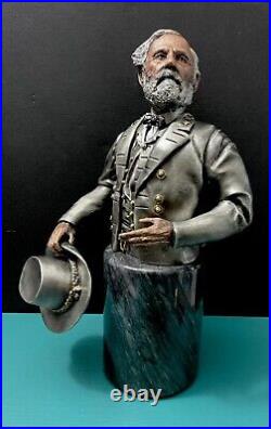 Legends Mixed Media Noble Heart Bust General Lee Confederate Civil War Sculpture