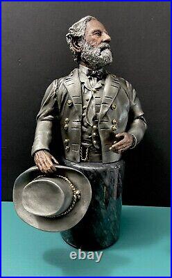 Legends Mixed Media Noble Heart Bust General Lee Confederate Civil War Sculpture