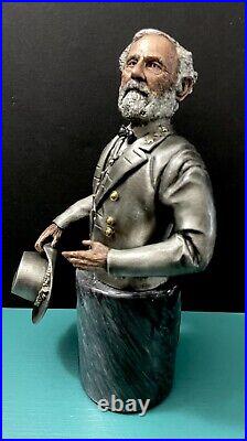 Legends Mixed Media Noble Heart Bust General Lee Confederate Civil War Sculpture