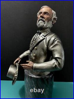 Legends Mixed Media Noble Heart Bust General Lee Confederate Civil War Sculpture