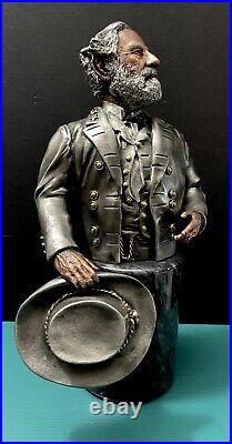 Legends Mixed Media Noble Heart Bust General Lee Confederate Civil War Sculpture