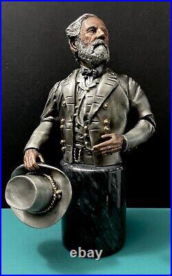 Legends Mixed Media Noble Heart Bust General Lee Confederate Civil War Sculpture