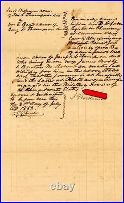 Letter Regarding Confederate States Civil War