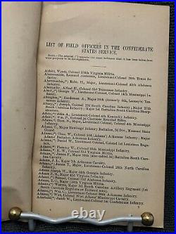 List of Field Officers, Regiments and Battalions of the Confederate Army 1912