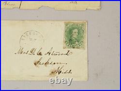 Lot of 2 Different Variant CSA Confederate Civil War Covers Sc# 1 Stamps Tied