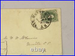 Lot of 2 Different Variant CSA Confederate Civil War Covers Sc# 1 Stamps Tied