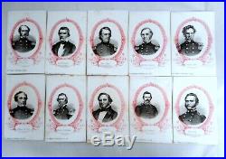 Lot of 48 MAGNUS CIVIL WAR CDV CARDS Confederate Military Officers Original Box