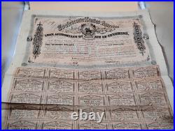 Lot of Heriloom Confederate States of America Civil War Bonds and Notes 8 Total
