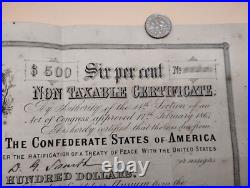 Lot of Heriloom Confederate States of America Civil War Bonds and Notes 8 Total