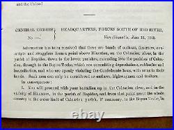 Louisiana CIVIL War Confederate Yellow Jacket Secret Execution Order