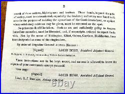 Louisiana CIVIL War Confederate Yellow Jacket Secret Execution Order