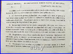 Louisiana CIVIL War Confederate Yellow Jacket Secret Execution Order