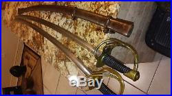 M1840 & M1822 french Civil war sword sabers confederate US rack numbers cavalry
