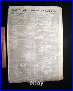 MONITOR VS MERRIMAC Battle of Hampton Roads Civil War 1862 CONFEDERATE Newspaper