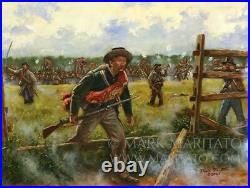 Mark Maritato Signed Civil War Canvas Print Confederate Skirmish Line 24x18 Mark Maritato Signed Civil War Canvas Print Confederate Skirmish Line 24x18