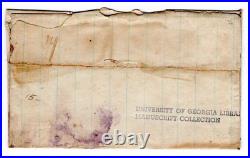 Milledgeville GA Confederate Civil War Adversity PAID 5 to John B. Lamar