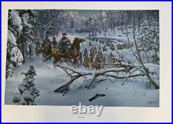 Mort Kunstler Print -Confederate Crossing Civil War Print Forrest Artist Proofs