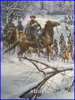 Mort Kunstler Print -Confederate Crossing Civil War Print Forrest Artist Proofs