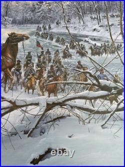 Mort Kunstler Print -Confederate Crossing Civil War Print Forrest Artist Proofs