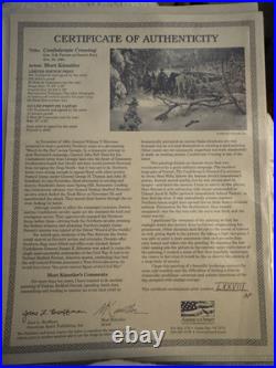Mort Kunstler Print -Confederate Crossing Civil War Print Forrest Artist Proofs