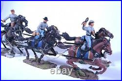 NO RESERVE Britains CIVIL WAR 17433 CONFEDERATE SIX HORSE CAISSON SET