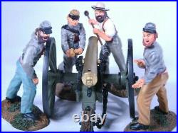 NO RESERVE Civil War Confederate Artillery Gun & Crew #1 ACW57119 6pc (NIB)