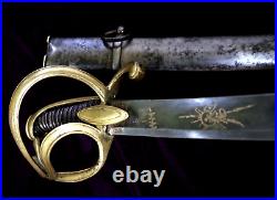 Napoleonic French Grand Armee Chasseur, Hussar Cavalry Sword Waterloo