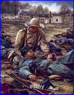 Nathan Greene FOR I WAS THIRSTY Civil War Confederate Art LARGE 30x40 S/N CANVAS