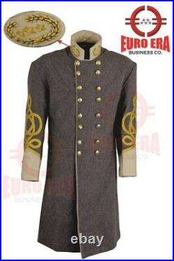 New Civil War Confederate General Military Officer Frock coat, double breasted