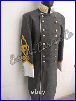 New Civil War Confederate General Rank Officer Frock Coat Double Breasted Repro