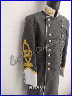 New Civil War Confederate General Rank Officer Frock Coat Double Breasted Repro