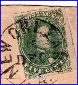 New Orleans LA Confederate Civil War CSA#1 to Woodville MS