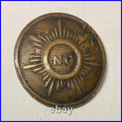 North Carolina Confederate Sunburst Coat Button