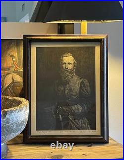 Numbered CONFEDERATE CIVIL WAR ERA GENERAL J. E. B. STUART Framed Lithograph Texas