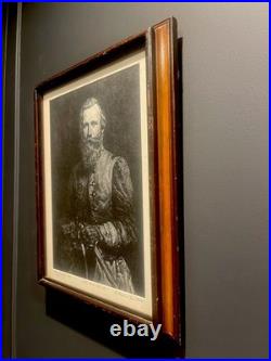 Numbered CONFEDERATE CIVIL WAR ERA GENERAL J. E. B. STUART Framed Lithograph Texas