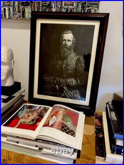 Numbered CONFEDERATE CIVIL WAR ERA GENERAL J. E. B. STUART Framed Lithograph Texas