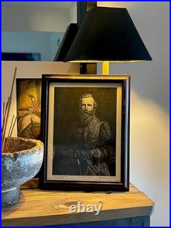 Numbered CONFEDERATE CIVIL WAR ERA GENERAL J. E. B. STUART Framed Lithograph Texas