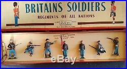 Old BRITAINS 1950s Lead, Civil War Confederate Infantry, 7 Piece Boxed Set #2060