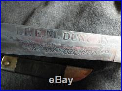 Old Confederate Bowie Knife 3rd Texas Cavalry Officer Silver Pommel Civil War