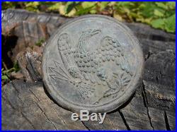 Old Rare Vintage Antique Civil War Relic Eagle Breast Plate Confederate Target