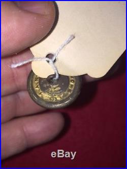 Orig Civil War Confederate North Carolina State Seal Button SA Myers Richmond VA