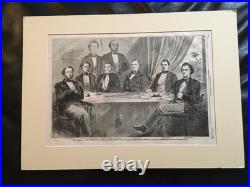 Original 1861 Harper's Weekly Civil War Engraving of the Confederate Cabinet