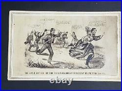 Original 1865 CIVIL War Jefferson Davis Confederate Caught Dress CDV Petticoat