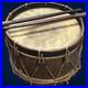 Original Antique Civil War Confederate Blockade Drum & Brass Handle Drumsticks
