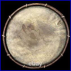 Original Antique Civil War Confederate Blockade Drum & Brass Handle Drumsticks