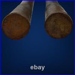 Original Antique Civil War Confederate Blockade Drum & Brass Handle Drumsticks