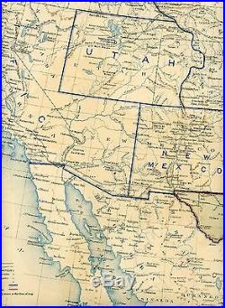Original Antique Civil War Map UNION & CONFEDERATE BOUNDARIES of June 30, 1861